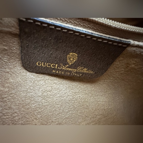 GUCCI Accessory Collection Vintage Satchel Bag GG coated canvas Top zip closure - Picture 10 of 10